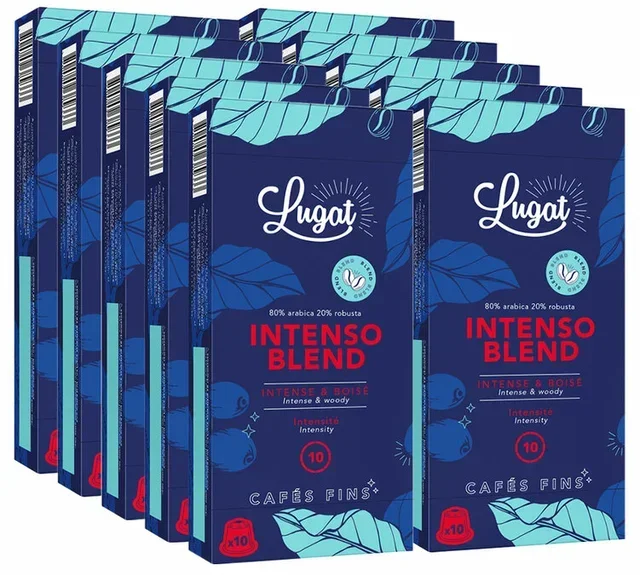 100 kapsula kompatibilnih sa Nespresso* Original, mešavina Intenso, za profesionalnu upotrebu – Lugat