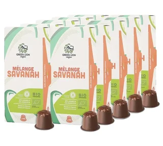 100 Συμβατές Κάψουλες Nespresso* Original Le Mélange Savannah Βιολογικός – GREEN LION COFFEE