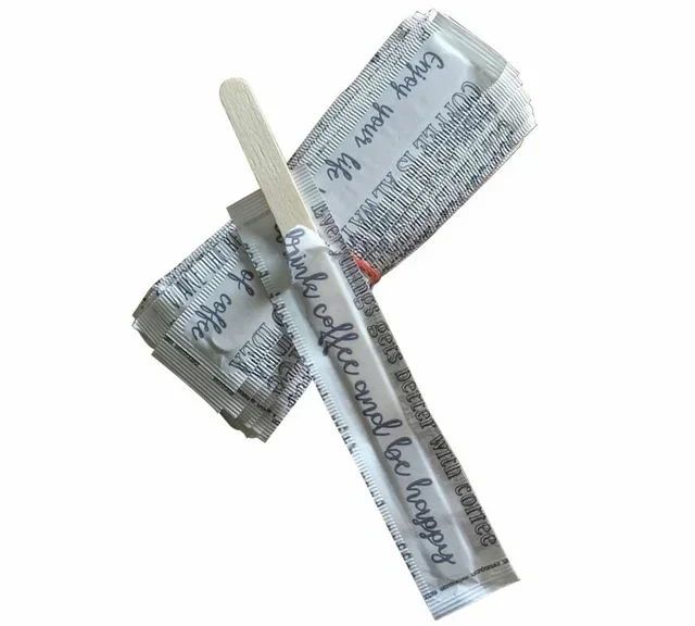 1000 Wooden Stirrers Individually Wrapped