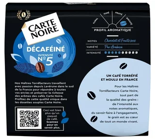 108 cápsulas flexibles n.5 Descafeinado - CARTE NOIRE