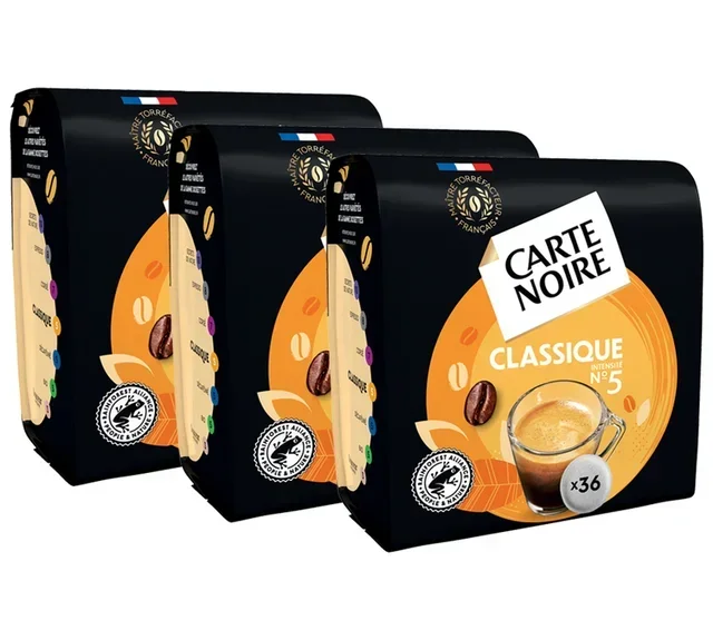 108 μαλακές κάψουλες Carte Noire No. 5 Classic - Συμβατές Senseo