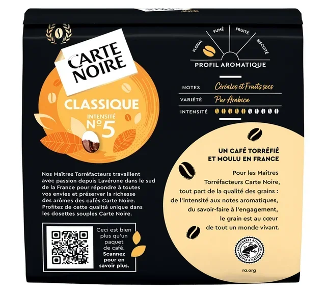 108 μαλακές κάψουλες Carte Noire No. 5 Classic - Συμβατές Senseo