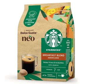 12 Κάψουλες Breakfast Blend Americano - Nescafe® Dolce Gusto® - NEO Starbucks