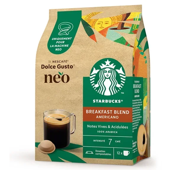 12 Κάψουλες Breakfast Blend Americano - Nescafe® Dolce Gusto® - NEO Starbucks