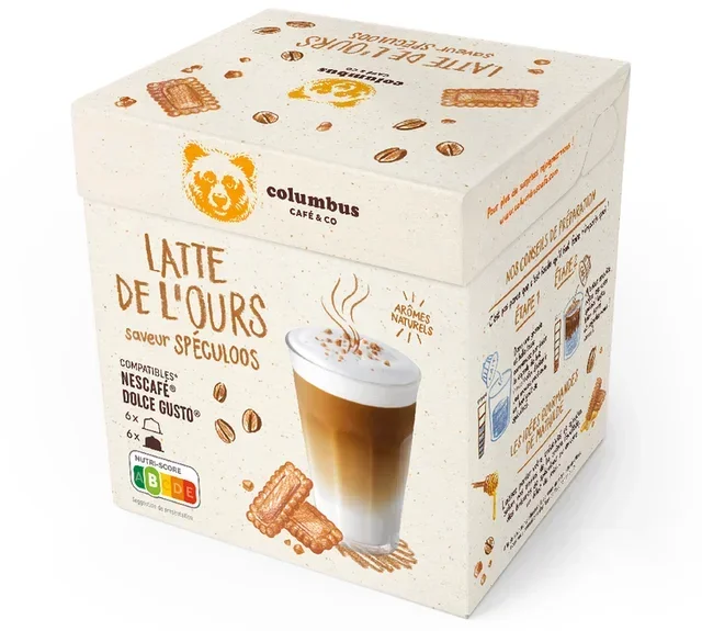 12 κάψουλες συμβατές με Nescafé* Dolce Gusto* Latté de l'Ours Speculoos – COLUMBUS