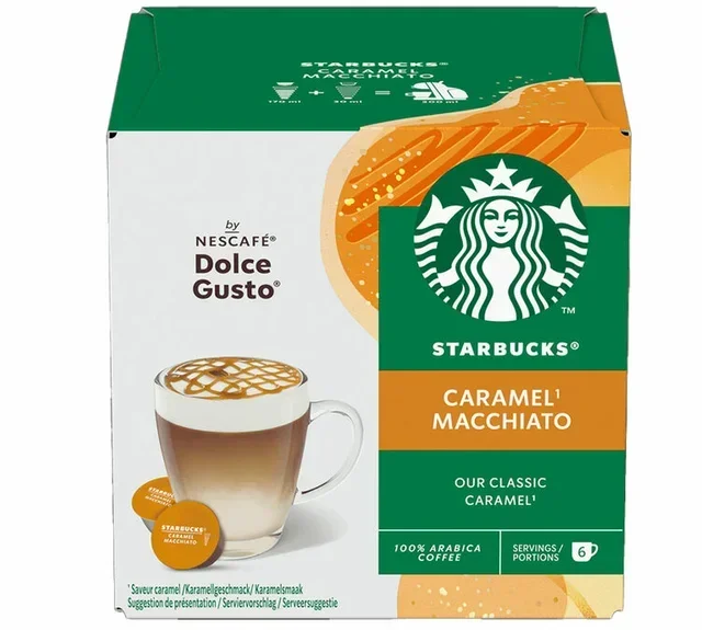 STARBUCKS 12 kapselia Nescafé* Dolce Gusto* yhteensopiva Latte Macchiato Caramel