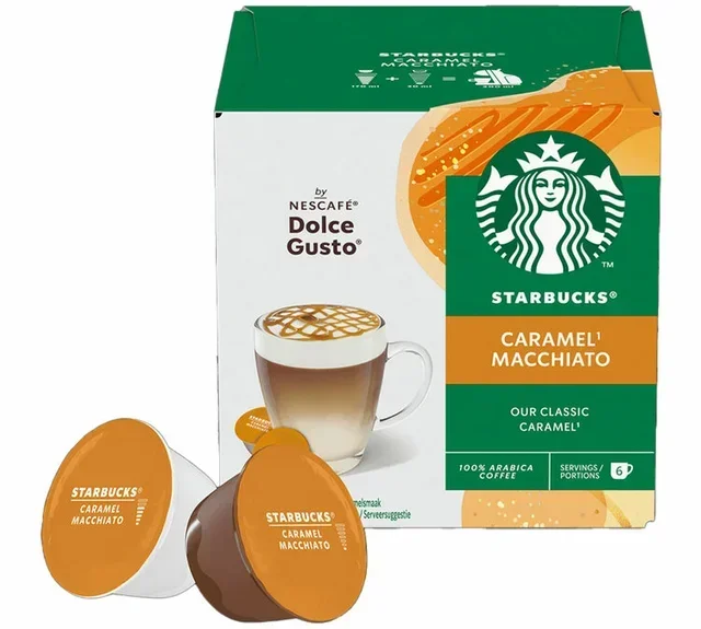 STARBUCKS 12 kapselia Nescafé* Dolce Gusto* yhteensopiva Latte Macchiato Caramel