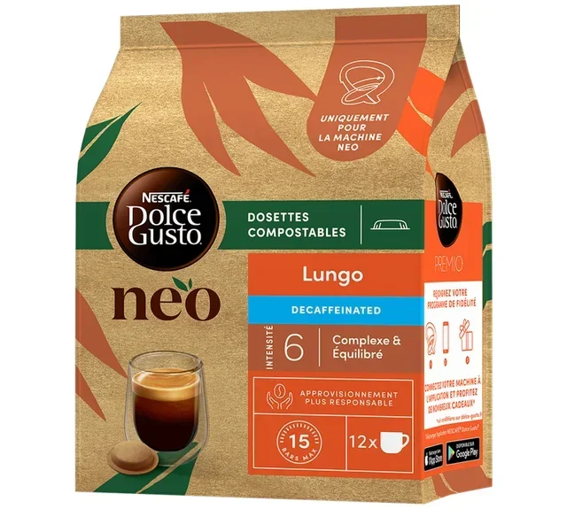 12 db Dolce Gusto® Neo kapszula – koffeinmentes Lungo – NEO BY NESCAFÉ DOLCE GUSTO®
