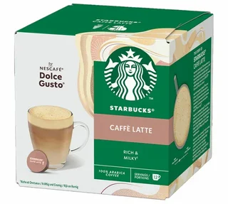 12 συμβατές κάψουλες STARBUCKS για Nescafé* Dolce Gusto* Caffè Latte