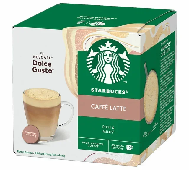 12 kompatibilis kapszula Nescafé* Dolce Gusto* Caffè Latte – STARBUCKS