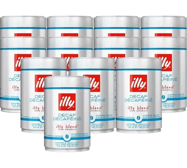 12 x 250 г - Кафе на зърна - Безкофеиново Изпичане Classico - ILLY