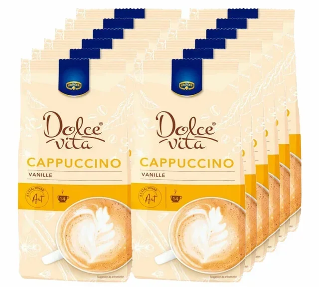 12 x 380 g - Löskaffe för proffs - Vaniljcappuccino - DOLCE VITA