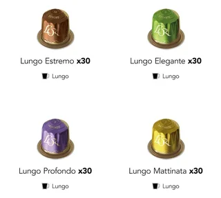 120 capsules compatible with Nespresso* Original - Assortment of Lungos 4 varieties - L'OR ESPRESSO