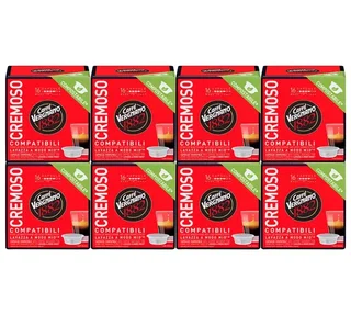 128 Composteerbare capsules compatibel met A Modo Mio Lavazza Cremoso - CAFFE VERGNANO