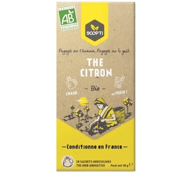1336 (SCOP TI) Organic Lemon Black Tea - 20 Tea Bags