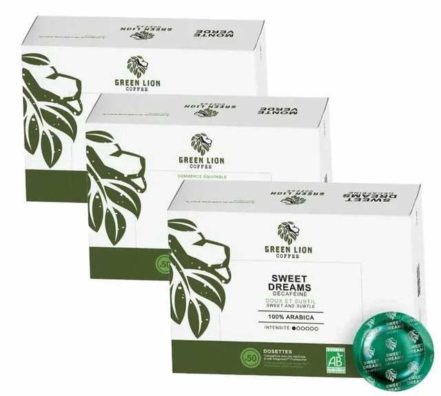 150 Nespresso* Pro compatible capsules Sweet Dreams organic – GREEN LION COFFEE