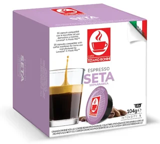 16 Κάψουλες Καφέ Συμβατές A Modo Mio Espresso Seta - CAFFE BONINI