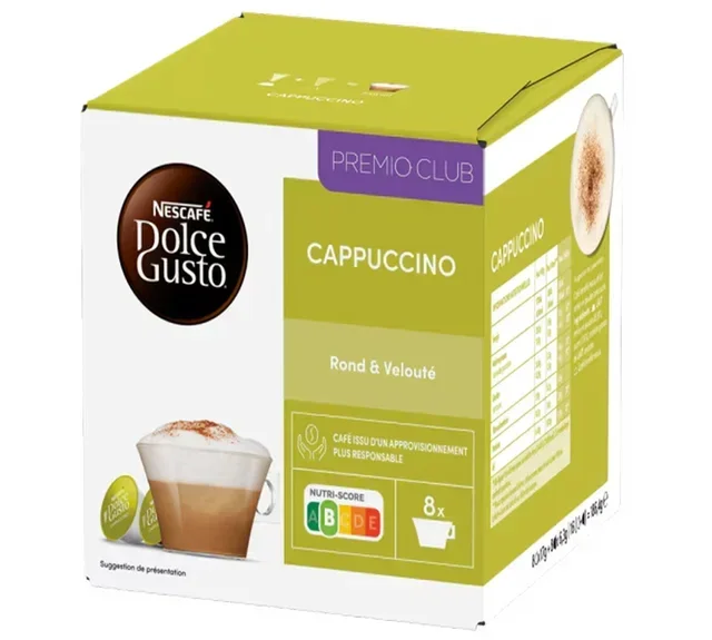 16 Cappuccino Capsules Nescafé* DOLCE GUSTO*
