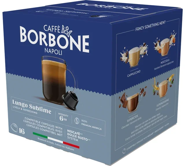 CAFFE BORBONE Lungo Sublime – 16 db Nescafé Dolce Gusto* kompatibilis kapszula