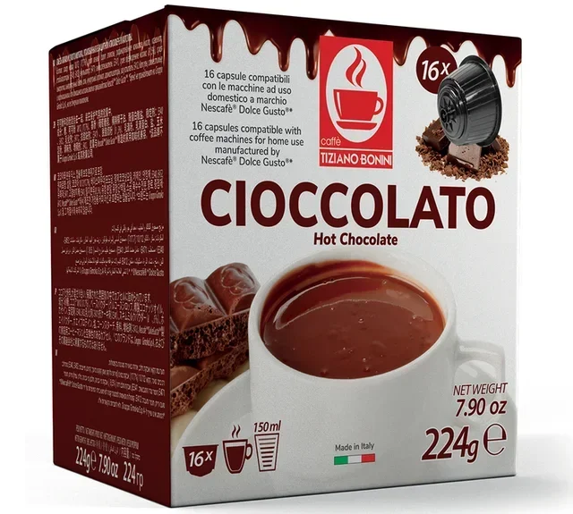 16 chocolate capsules compatible with Nescafé* Dolce Gusto* – CAFFE BONINI