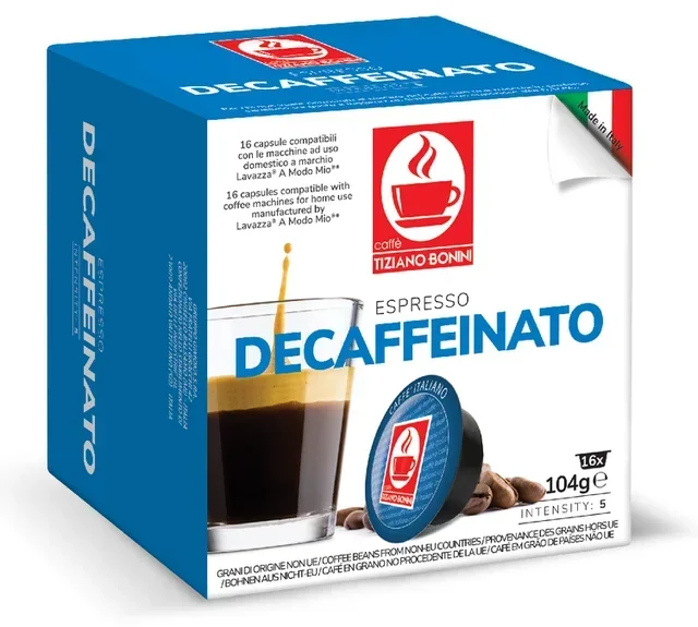 16 Compatible Capsules A Modo Mio Decaffeinated - CAFFE BONINI
