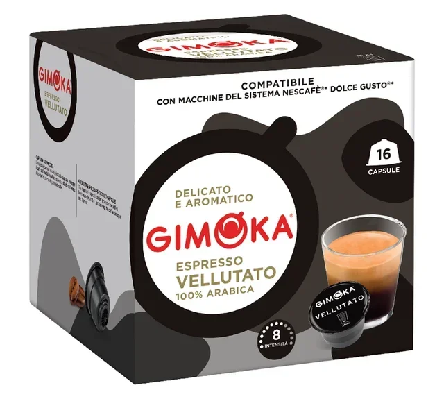16 Compatible Capsules Nescafé* Dolce Gusto* Vellutato - GIMOKA