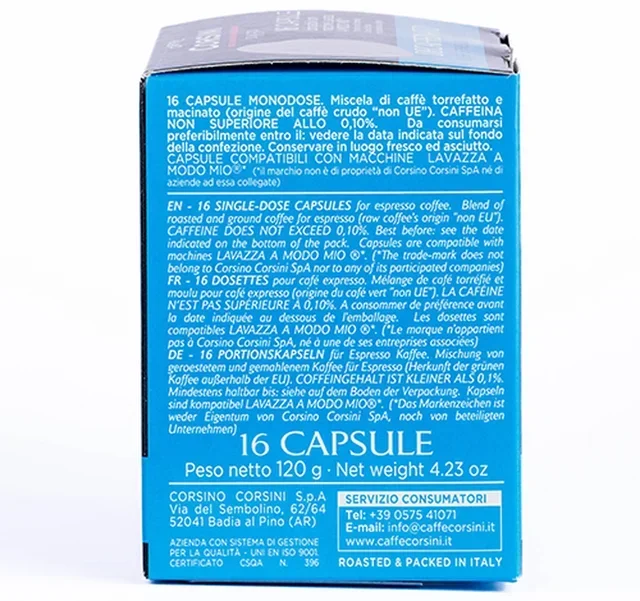 16 Gran Riserva Decaffeinato Kapseln für A Modo Mio® System - Corsini