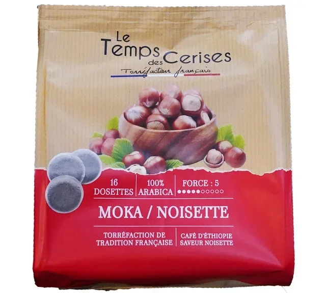 16 Hazelnut soft pods Senseo® compatible - LE TEMPS DES CERISES