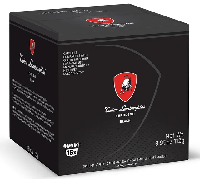 16 Nescafé* Dolce Gusto* compatible capsules Espresso Black - TONINO LAMBORGHINI
