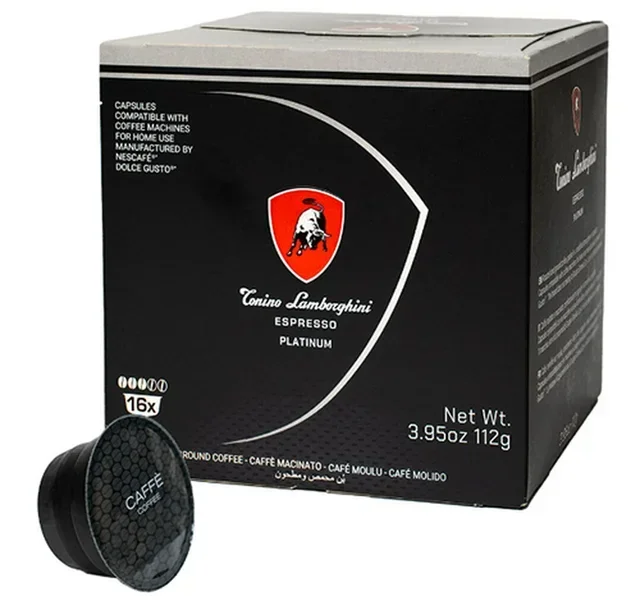 16 Nescafé* Dolce Gusto* Compatible Capsules Espresso Platinum - TONINO LAMBORGHINI