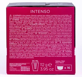 16 kapsułek kompatybilnych z systemem Nescafé* Dolce Gusto* – Gran Riserva Intenso – CORSINI.