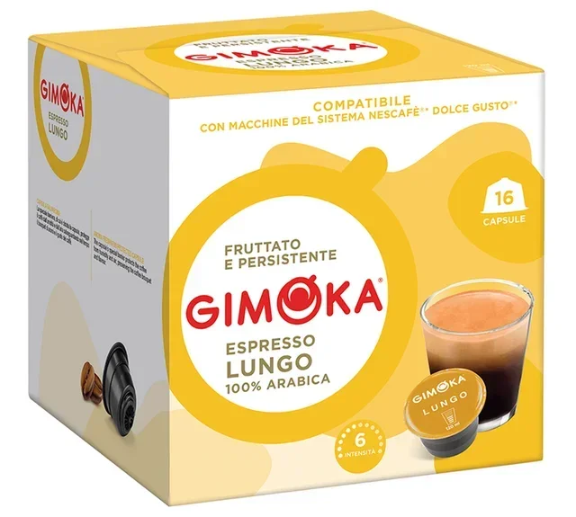 16 Nescafé* Dolce Gusto* Compatible Lungo Capsules - GIMOKA