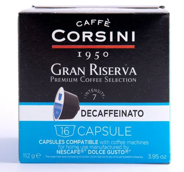 16 Kapsułek Nescafé* Dolce Gusto* Gran Riserva Decaffeinato – CORSINI