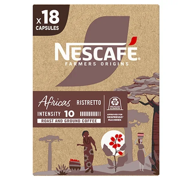 18 Capsule NESCAFE FARMERS ORIGINS Africa - Compatibili Nespresso* Original