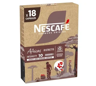 18 Capsules Compatible with Nespresso* Original - Africa Blend - NESCAFE FARMERS ORIGINS