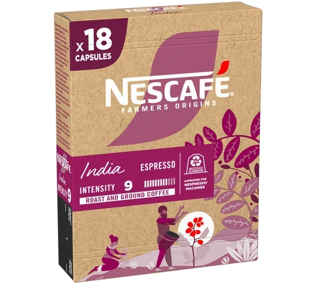 18 capsules compatible with Nespresso* Original - India - NESCAFE FARMERS ORIGINS