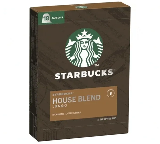 18 kpl STARBUCKS House Blend -kapselit Nespresso* Original -yhteensopivat