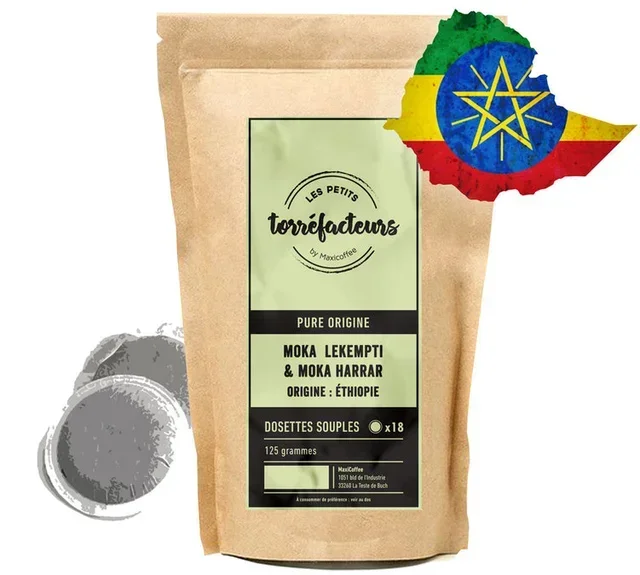 18 soft pods - Moka Harrar/Lekempti Ethiopia - LES PETITS TORREFACTEURS