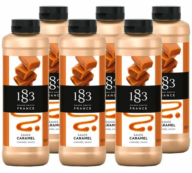 1883 Routin Caramel Topping Sauce Set - 6x500ml