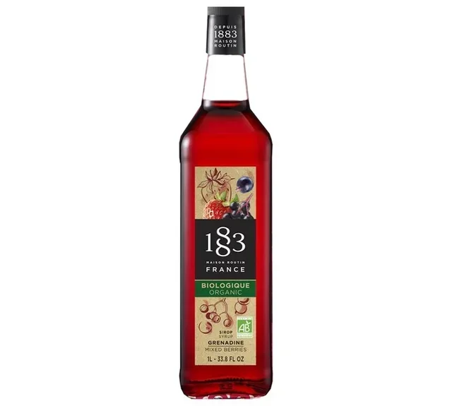 1883 ROUTIN Organic Grenadine Syrup - 1L Glass Bottle
