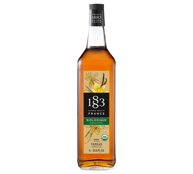 1883 ROUTIN Organic Vanilla Syrup - 1L Glass Bottle