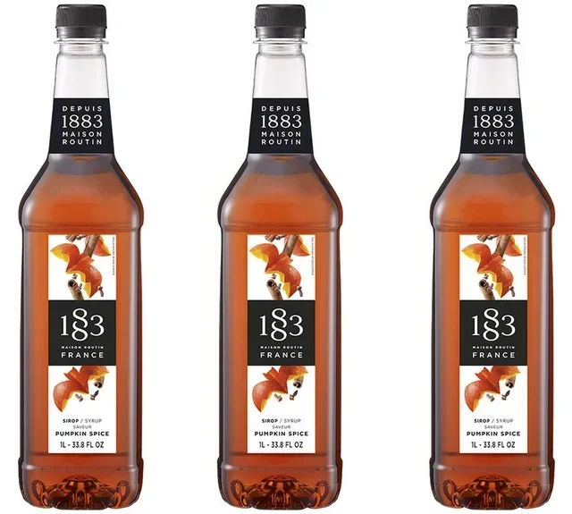Pack 3 Siropes Pumpkin Spice 1883 ROUTIN - 3x1L Profesional