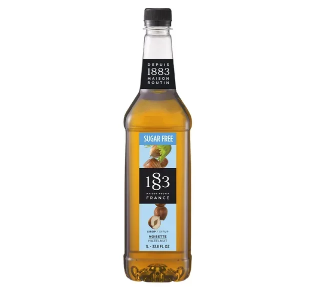 Sirop 1883 Routin Noisette sans sucre - Bouteille Plastique - 1L