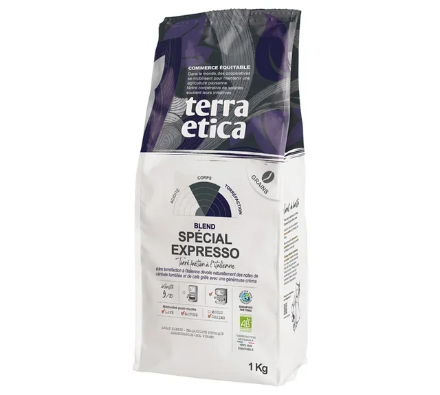 1kg - Organic Whole Bean Coffee for Professionals Espresso Special - Terra Etica