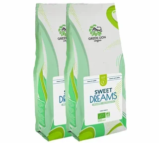 2 kg - Professional whole bean coffee - Sweet Dreams Decaf Organic - GREEN LION COFFEE