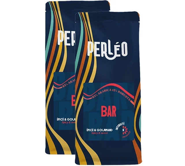 2 x 1 kg - Whole Bean Coffee - Bar - PERLÉO