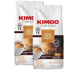 2 x 1 kg - Whole Bean Coffee - Crema Intensa - KIMBO