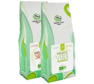 Pack 2 x 250 g - Café em Grão Francês e Biológico - GREEN LION COFFEE