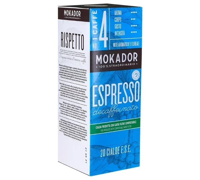 20 kapslar ESE, koffeinfritt – MOKADOR CASTELLARI
