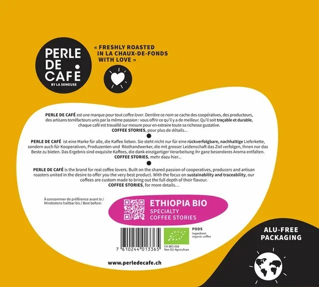 20 ESE Pods Ethiopia Organic - COFFEE PEARL